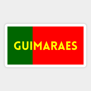 Guimaraes City in Portuguese Flag Colors Sticker